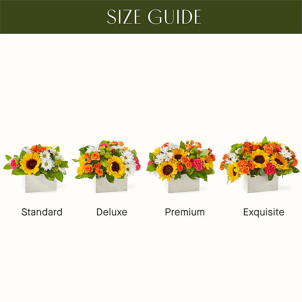 Sun-drenched Blooms Box Bouquet – Gunnels Florist Inc, Cookeville TN