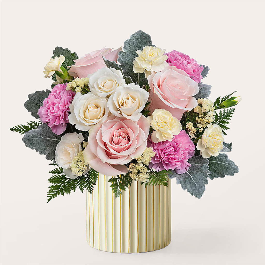 Blissful Moments Bouquet with Ivory Vase – Gunnels Florist Inc, Cookeville TN