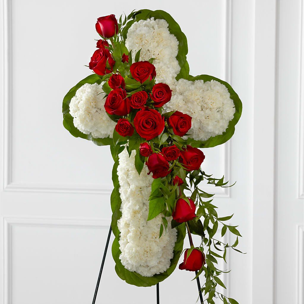 Floral Cross Easel – Gunnels Florist Inc, Cookeville TN