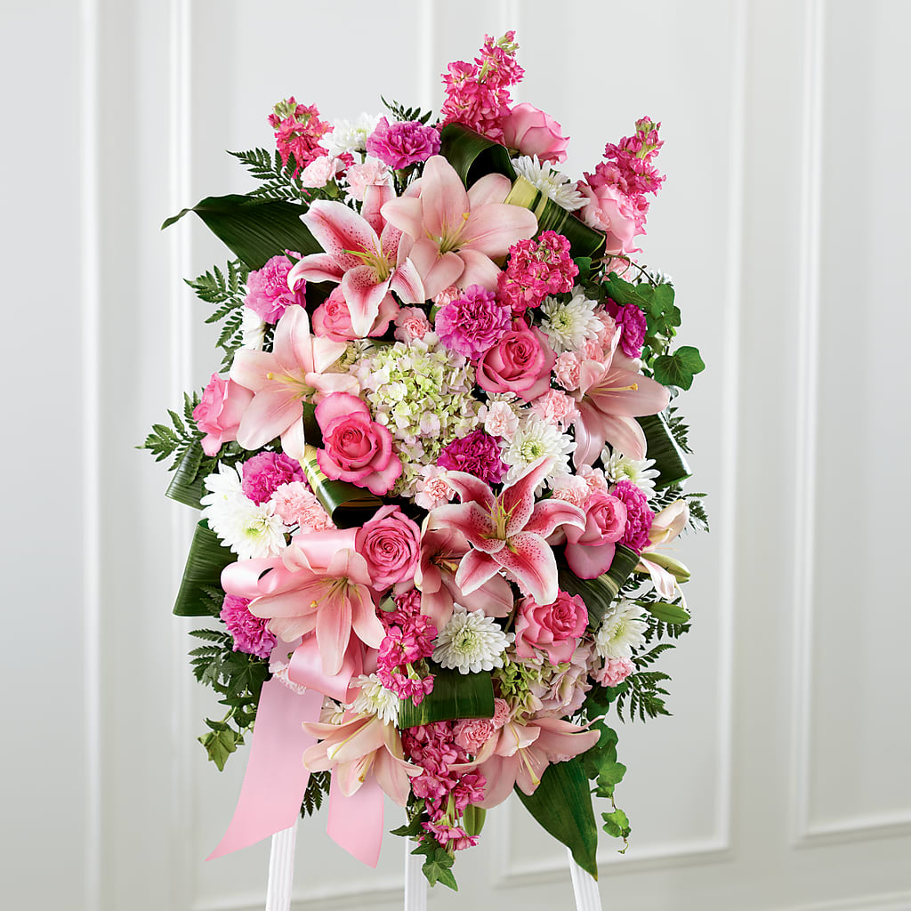 Comforting Standing Spray – Gunnels Florist Inc, Cookeville TN