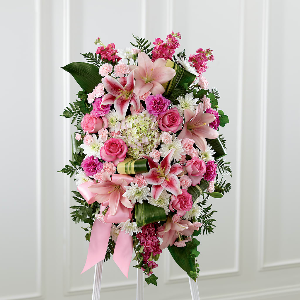 Comforting Standing Spray – Gunnels Florist Inc, Cookeville TN
