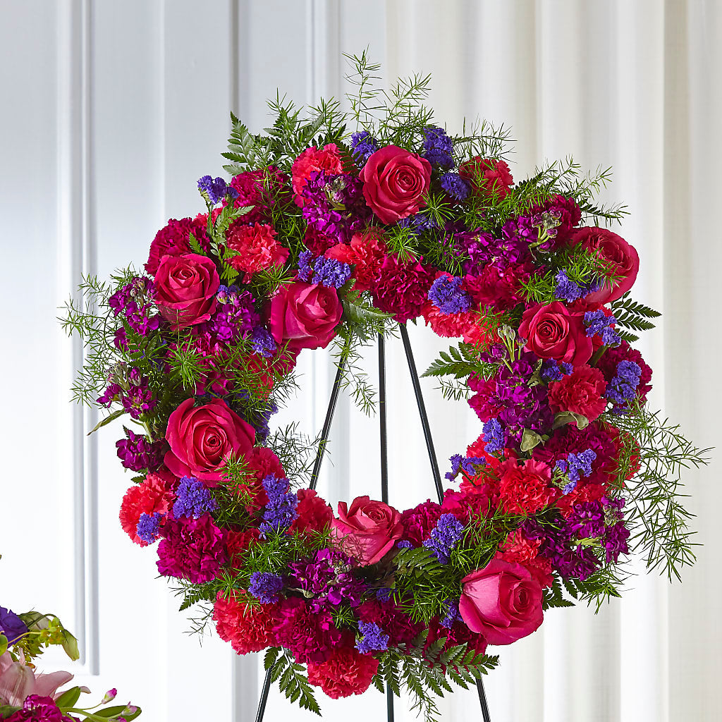 Calming Colors Wreath – Gunnels Florist Inc, Cookeville TN