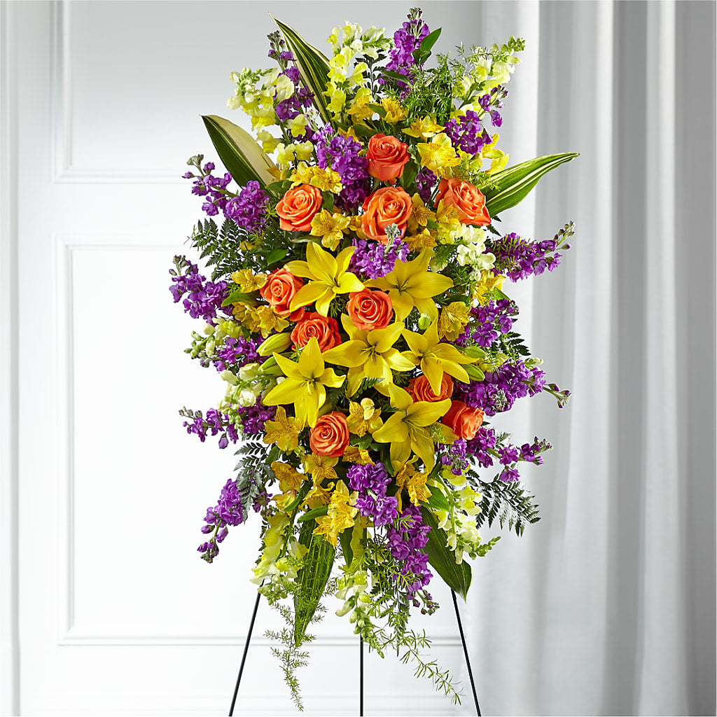 Thoughtful Prayers Standing Spray – Gunnels Florist Inc, Cookeville TN