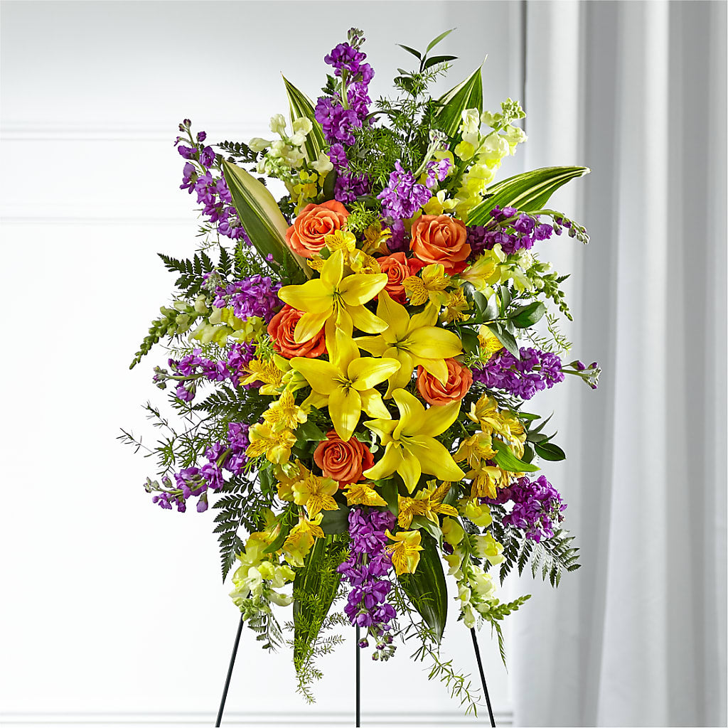 Thoughtful Prayers Standing Spray – Gunnels Florist Inc, Cookeville TN