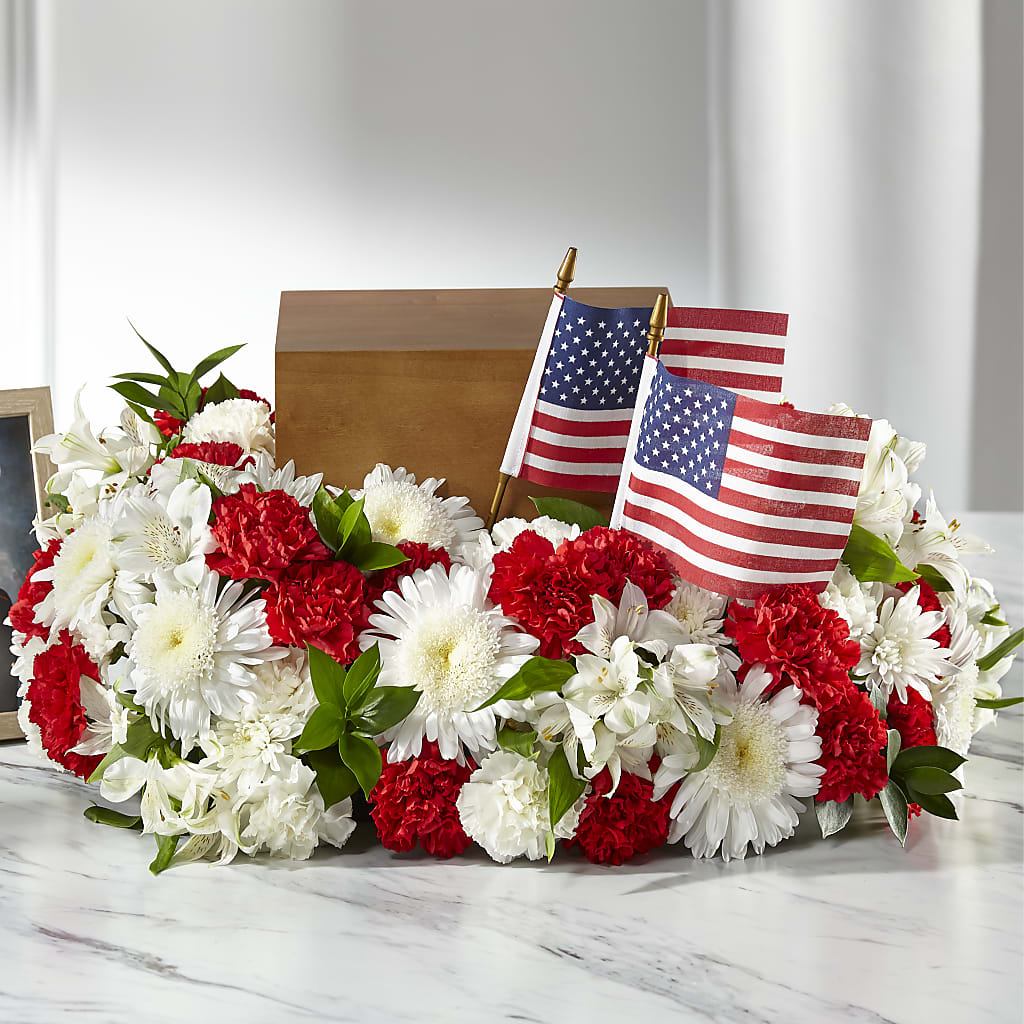 Spirit of Patriotism Cremation Adornment – Gunnels Florist Inc, Cookeville TN