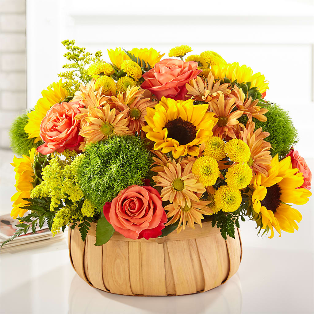 Harvest Sunflower Basket – Gunnels Florist Inc, Cookeville TN
