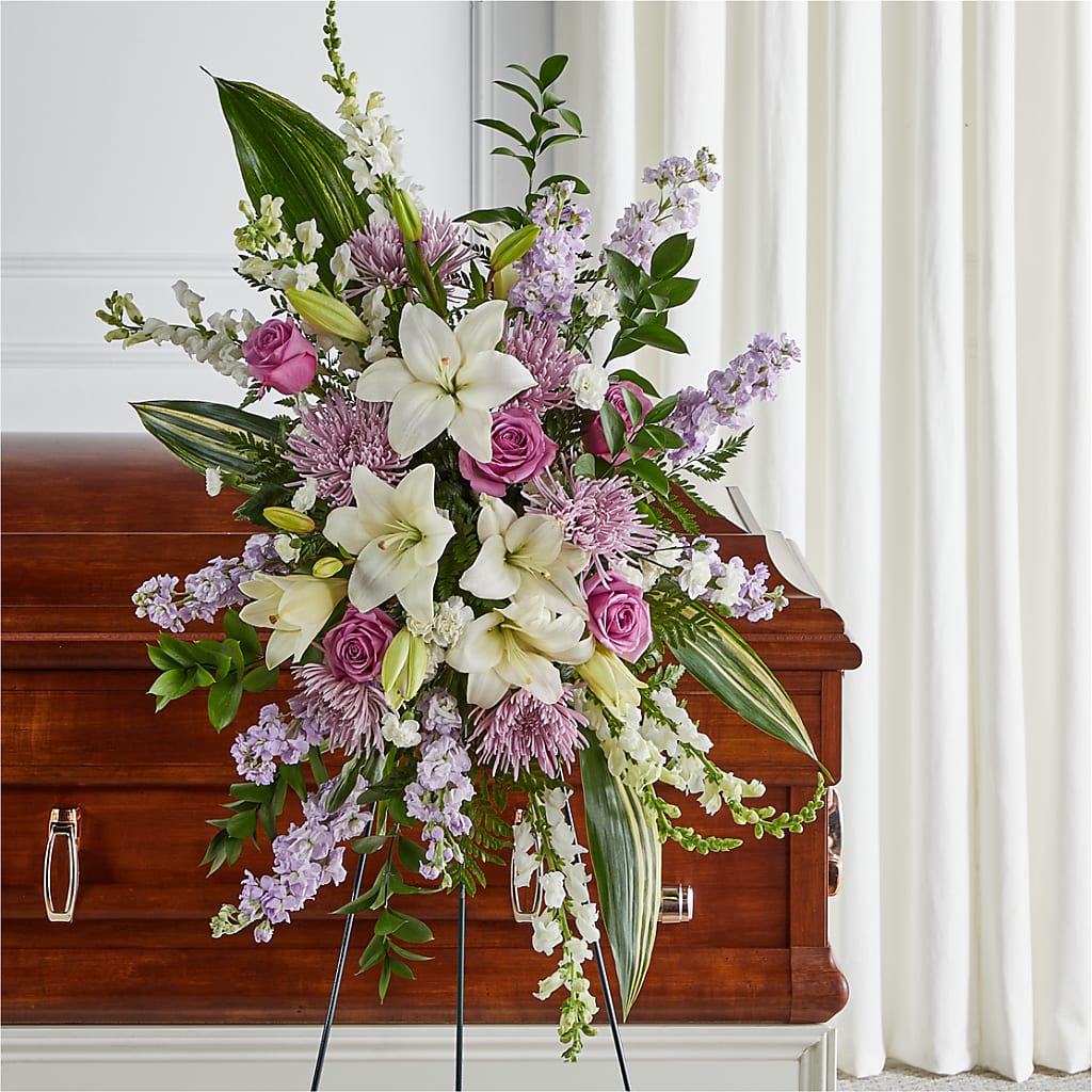 Grateful Hearts Standing Spray – Gunnels Florist Inc, Cookeville TN