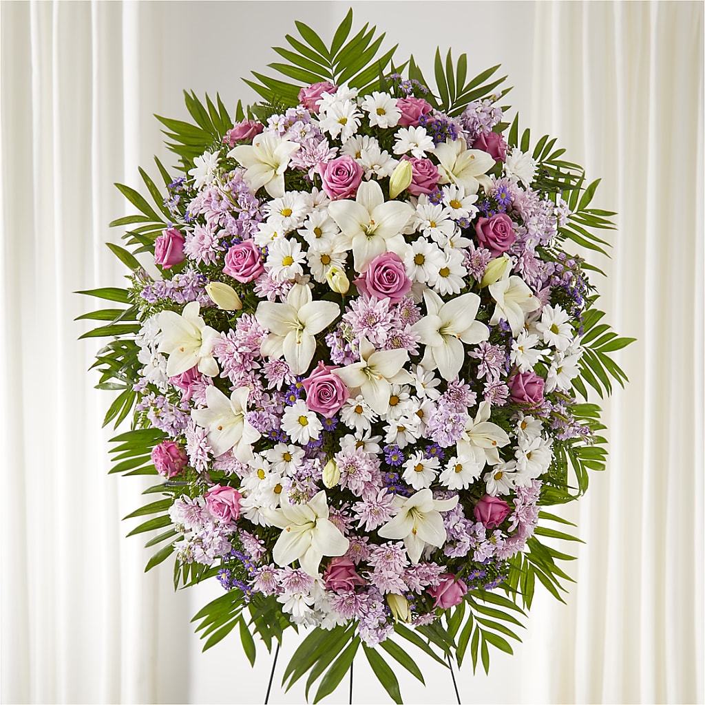 Surrounded by Love Standing Spray – Gunnels Florist Inc, Cookeville TN