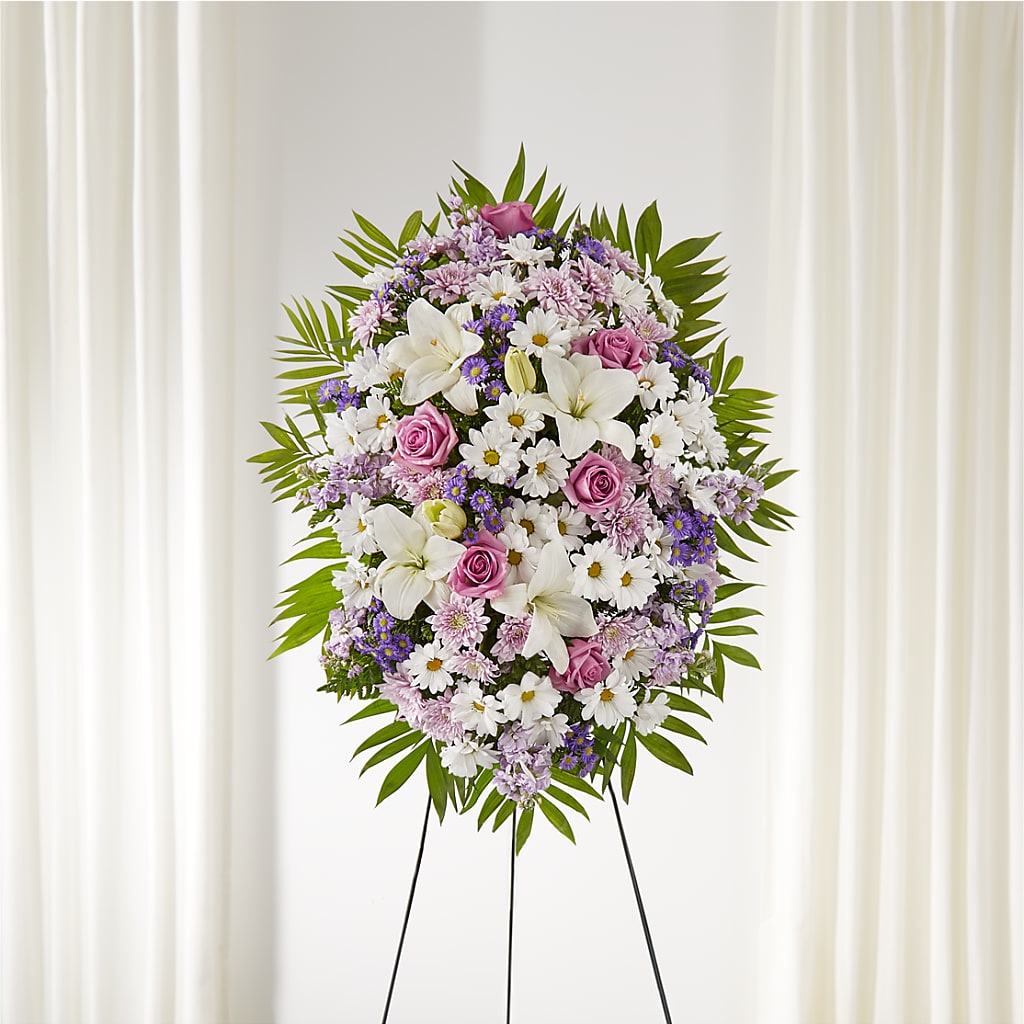 Surrounded by Love Standing Spray – Gunnels Florist Inc, Cookeville TN