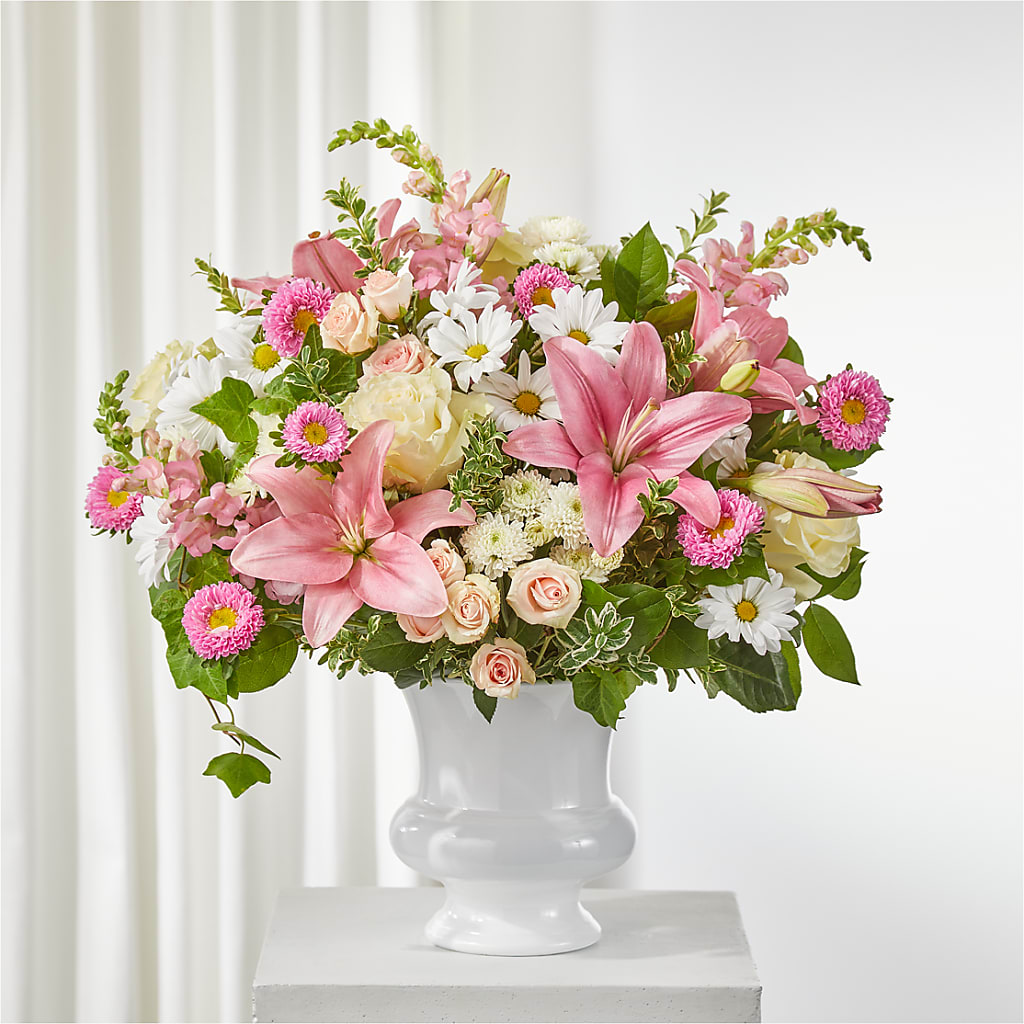 Empathetic Blooms Urn Arrangement – Gunnels Florist Inc, Cookeville TN