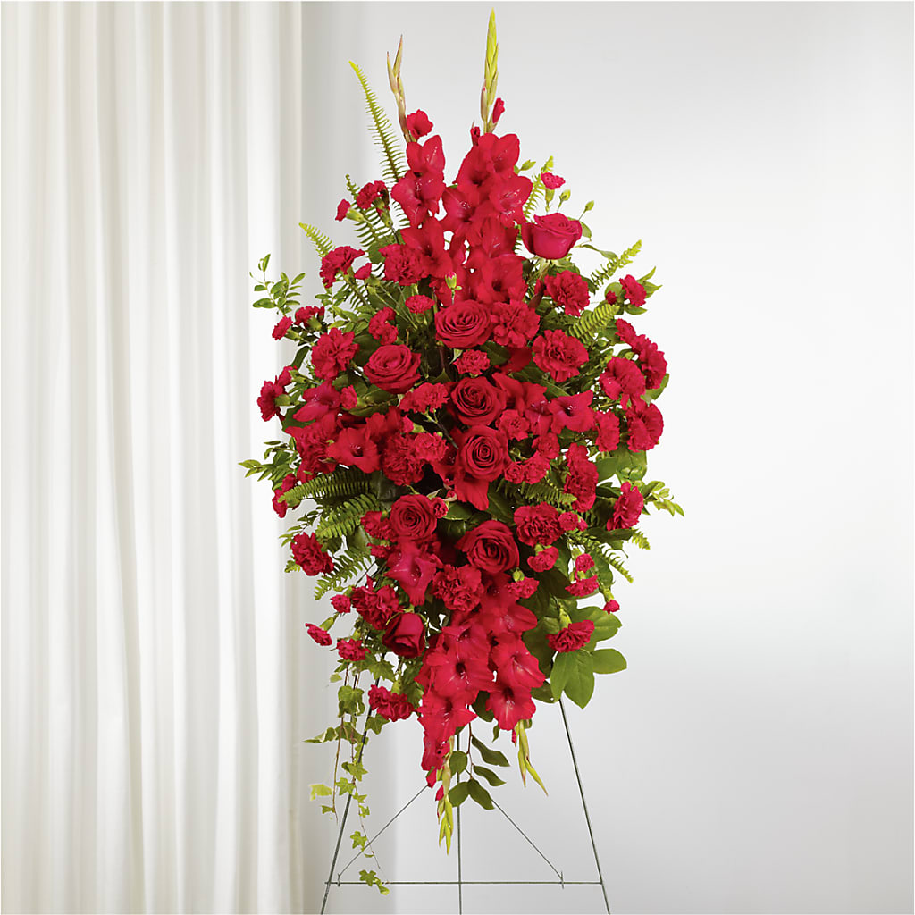 From the Heart Standing Spray – Gunnels Florist Inc, Cookeville TN