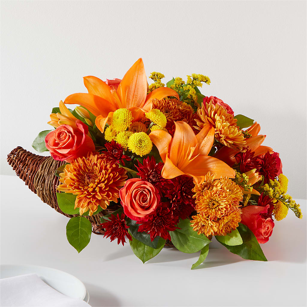 Bouquet of Blessings Cornucopia – Gunnels Florist Inc, Cookeville TN