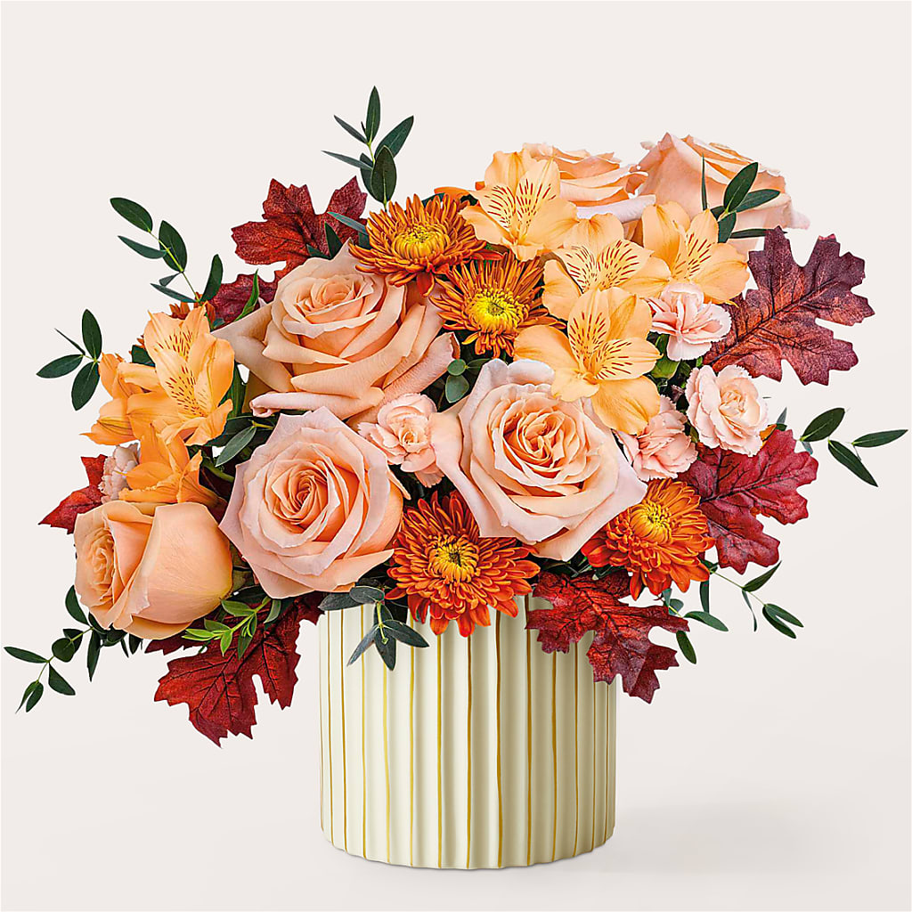 Spiced Latte Bouquet with Ivory Vase – Gunnels Florist Inc, Cookeville TN