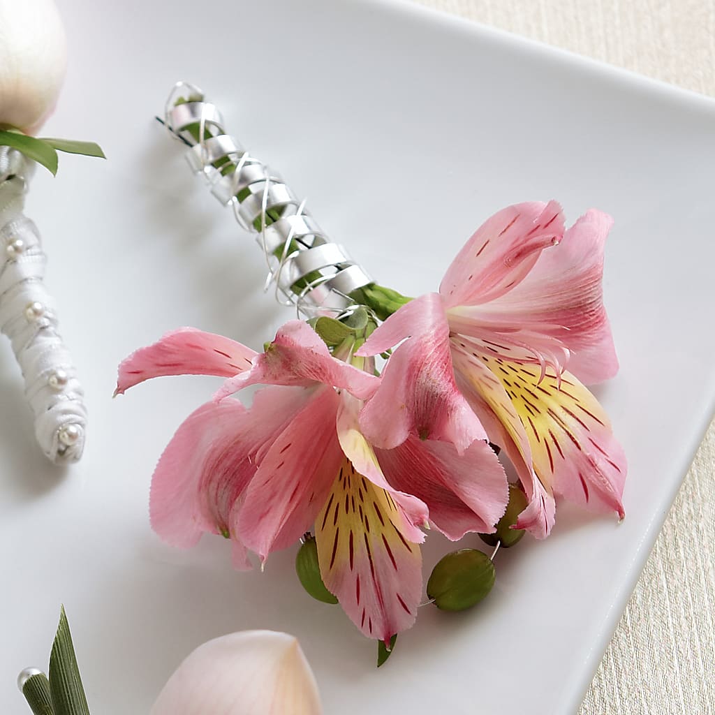 Pink Peruvian Lily Boutonniere – Gunnels Florist Inc, Cookeville TN