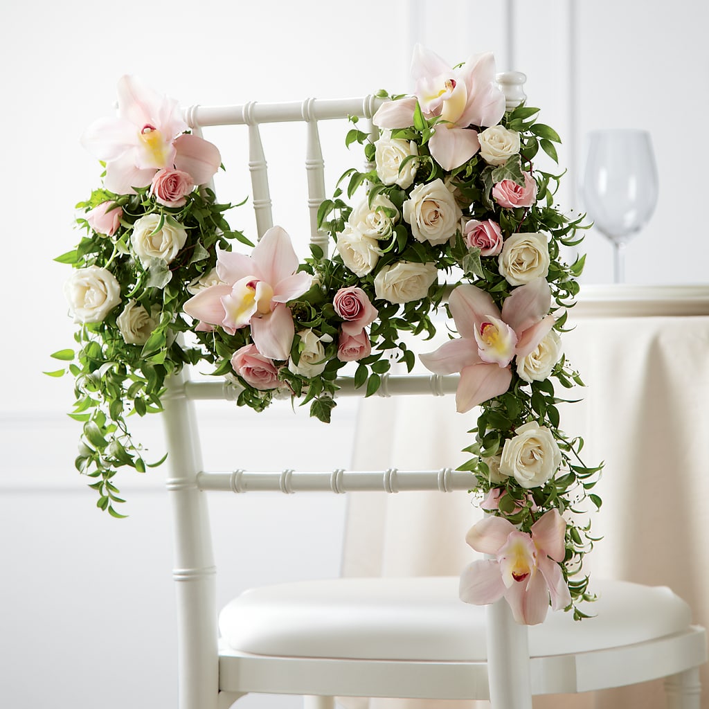 Orchid Rose Chair Décor – Gunnels Florist Inc, Cookeville TN