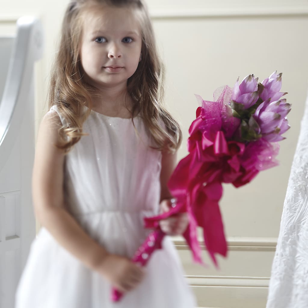 Sparkle Pink Flower Girl Bouquet – Gunnels Florist Inc, Cookeville TN