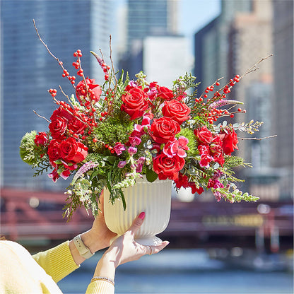 Big Red Bow Bouquet –  Gunnels Florist Inc, Cookeville TN