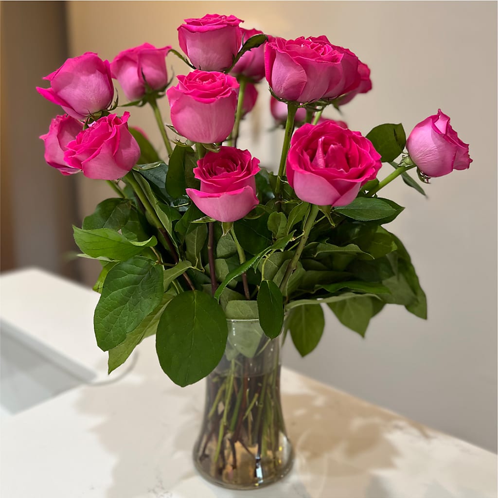 Long Stem Pink Rose Bouquet –  Gunnels Florist Inc, Cookeville TN