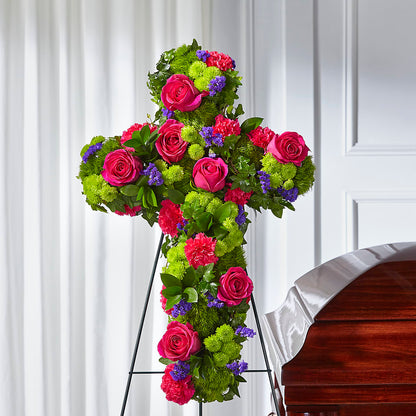 Tribute Rose Floral Cross –  Gunnels Florist Inc, Cookeville TN