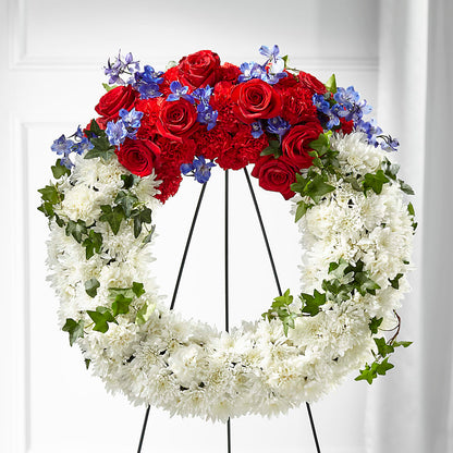Patriotic Passion Wreath –  Gunnels Florist Inc, Cookeville TN