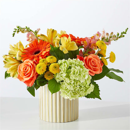 Autumn Sunshine Bouquet with Ivory Vase –  Gunnels Florist Inc, Cookeville TN