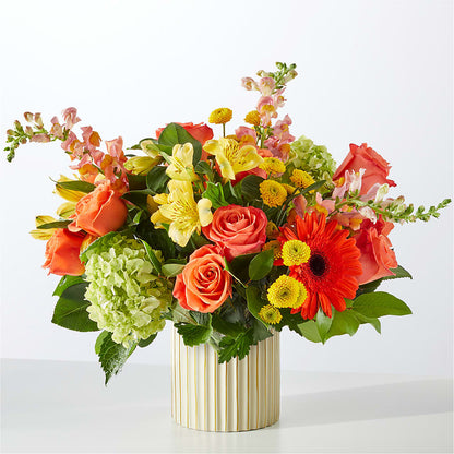 Autumn Sunshine Bouquet with Ivory Vase –  Gunnels Florist Inc, Cookeville TN
