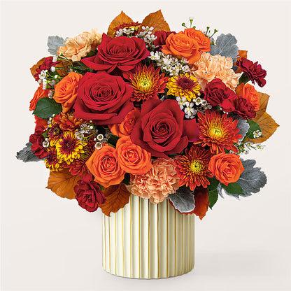 Merlot Bouquet with Ivory Vase –  Gunnels Florist Inc, Cookeville TN