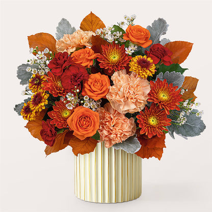Merlot Bouquet with Ivory Vase –  Gunnels Florist Inc, Cookeville TN