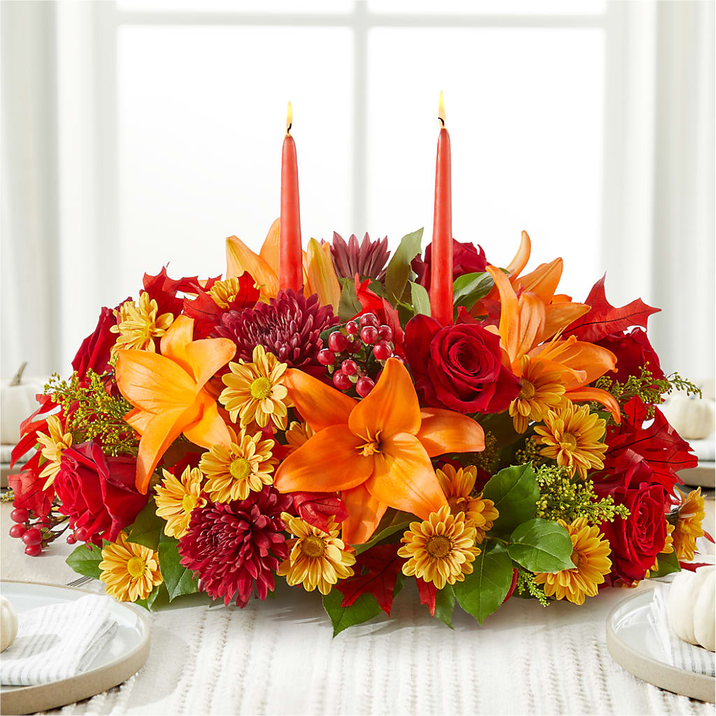 Autumn's Embrace Centerpiece –  Gunnels Florist Inc, Cookeville TN