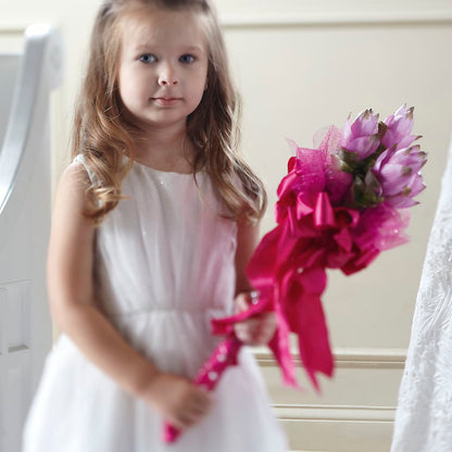 Sparkle Pink Flower Girl Bouquet –  Gunnels Florist Inc, Cookeville TN